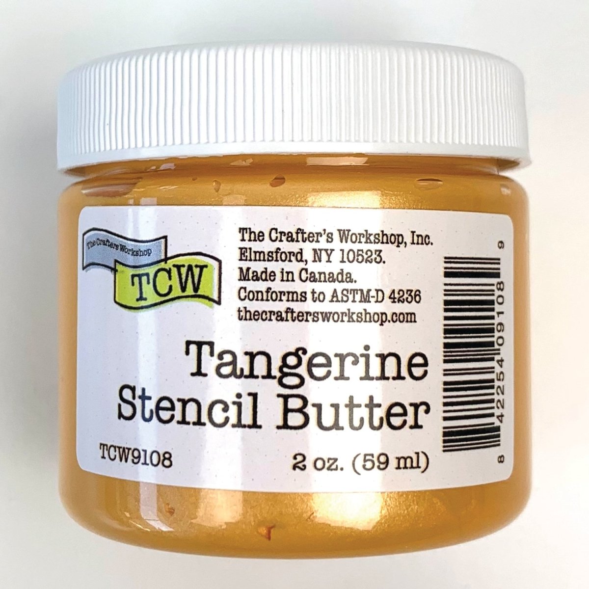 TCW Stencil Butter - Tangerine 2 oz. (59 ml) - The Merri Artist - merriartist.com