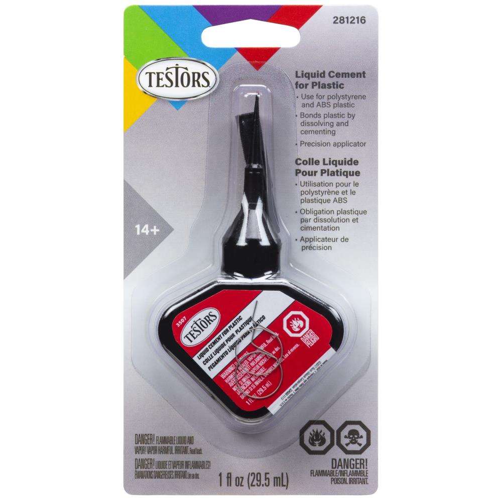 Testors Liquid Cement For Plastics - 1 fl oz - The Merri Artist - merriartist.com