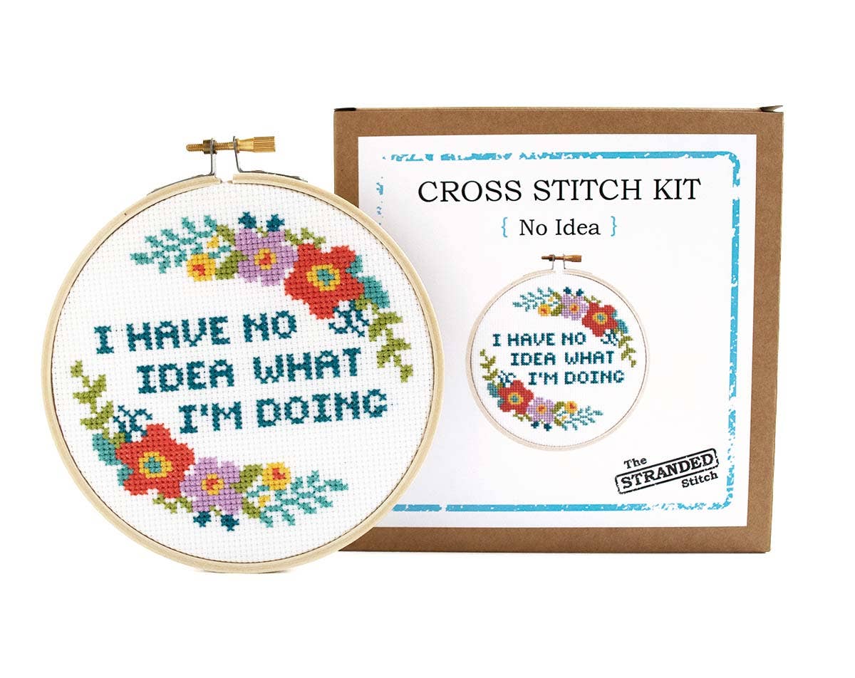 The Stranded Stitch - No Idea Cross Stitch Kit - The Merri Artist - merriartist.com