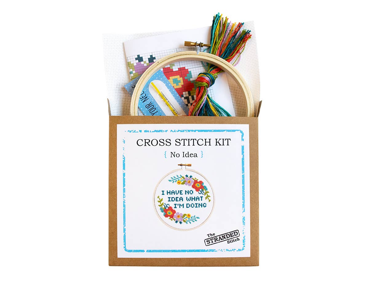 The Stranded Stitch - No Idea Cross Stitch Kit - The Merri Artist - merriartist.com