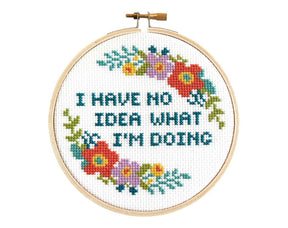 The Stranded Stitch - No Idea Cross Stitch Kit - The Merri Artist - merriartist.com