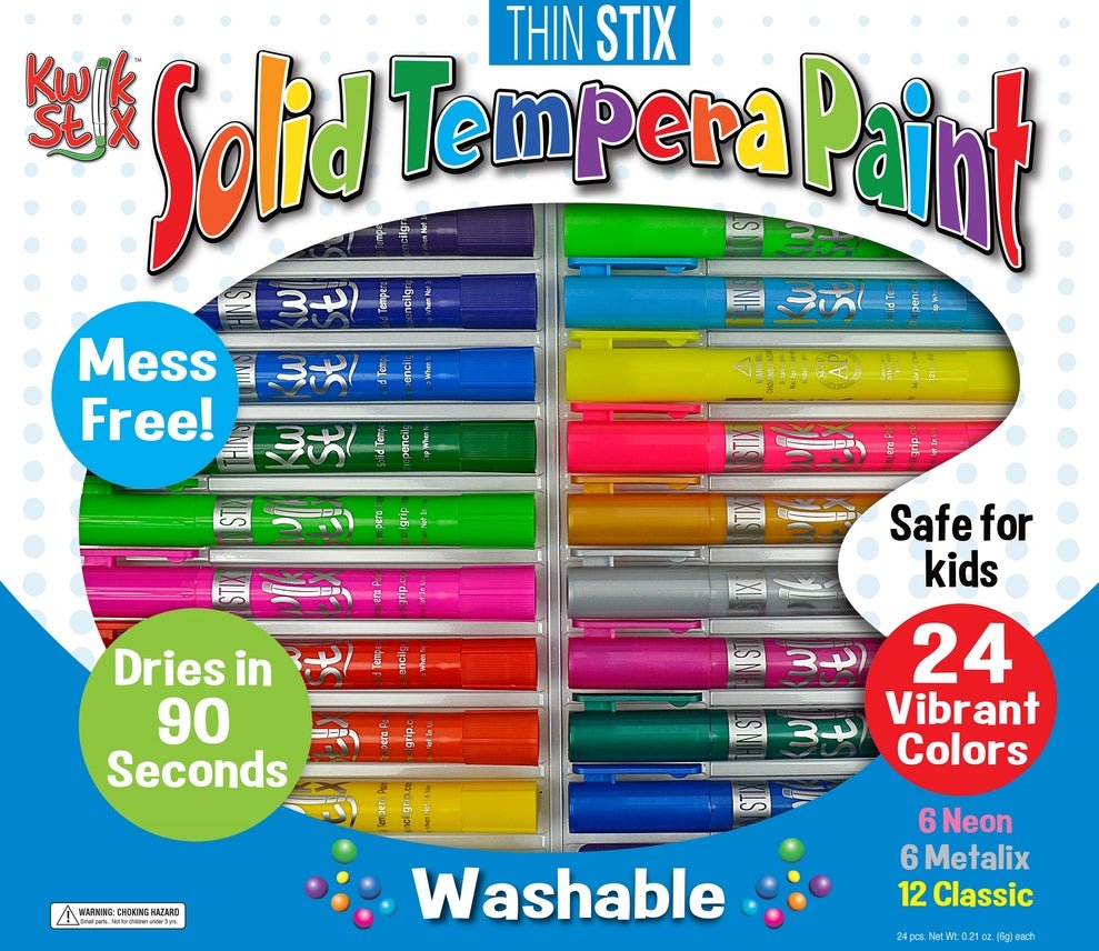 Thinstix Tempera Paint - 24 Pack Colors TPG - 620 - The Merri Artist - merriartist.com