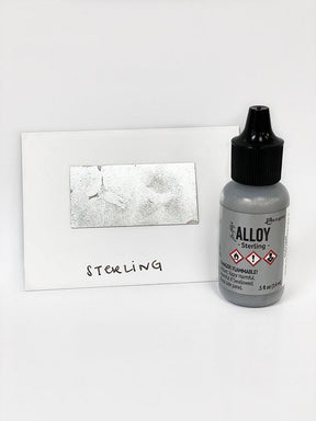 Tim Holtz Alcohol Ink .5oz - Alloy Sterling - The Merri Artist - merriartist.com