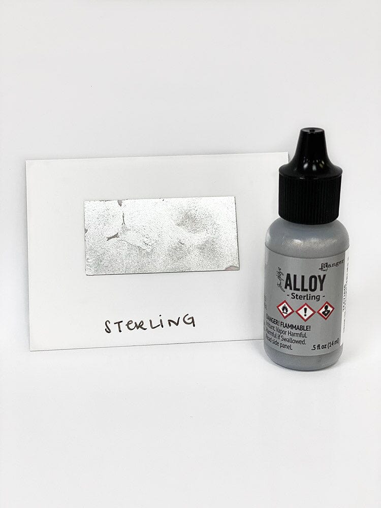 Tim Holtz Alcohol Ink .5oz - Alloy Sterling - The Merri Artist - merriartist.com