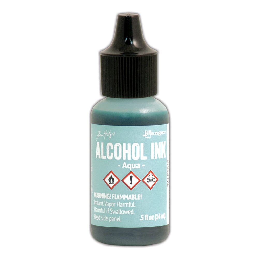 Tim Holtz Alcohol Ink .5oz - Aqua - The Merri Artist - merriartist.com