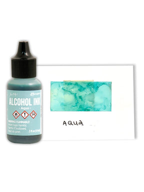 Tim Holtz Alcohol Ink .5oz - Aqua - The Merri Artist - merriartist.com