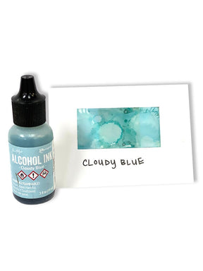 Tim Holtz Alcohol Ink .5oz - Cloudy Blue - The Merri Artist - merriartist.com