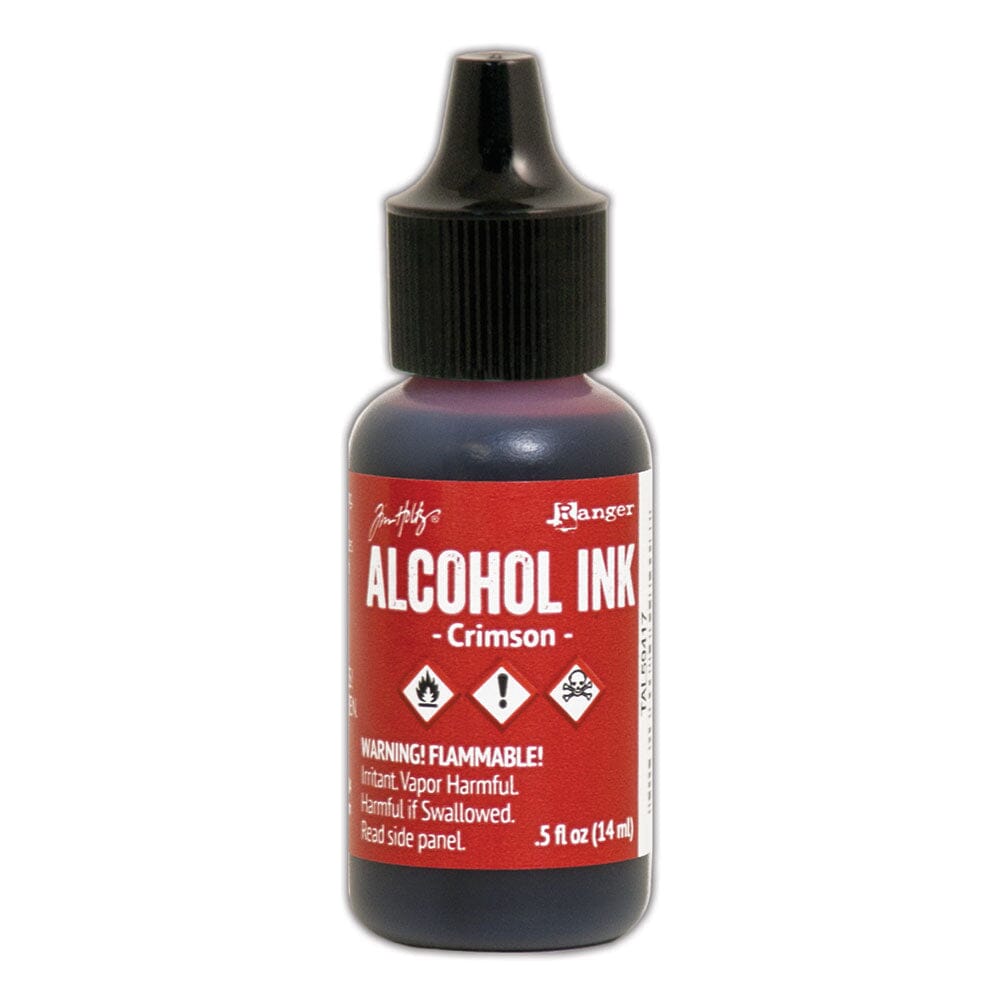 Tim Holtz Alcohol Ink .5oz - Crimson - The Merri Artist - merriartist.com