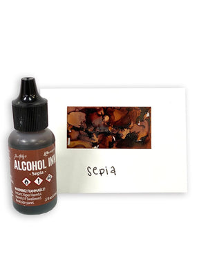 Tim Holtz Alcohol Ink .5oz - Sepia - The Merri Artist - merriartist.com