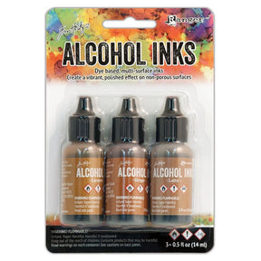 Tim Holtz Alcohol Ink Set of 3 - Cabin Cupboard (Caramel, Ginger, Latte) - The Merri Artist - merriartist.com