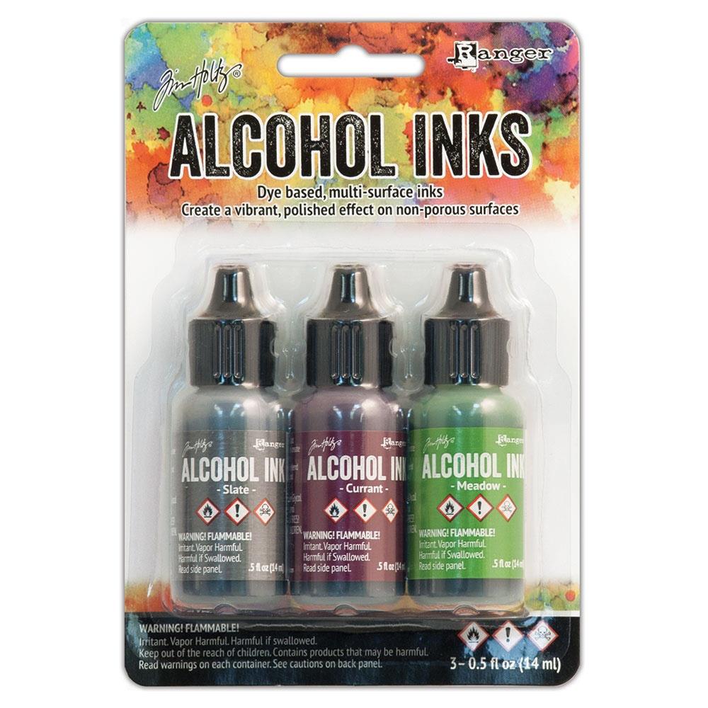 Tim Holtz Alcohol Ink Set of 3 - Cottage Path (Slate,Currant,Meadow) - The Merri Artist - merriartist.com
