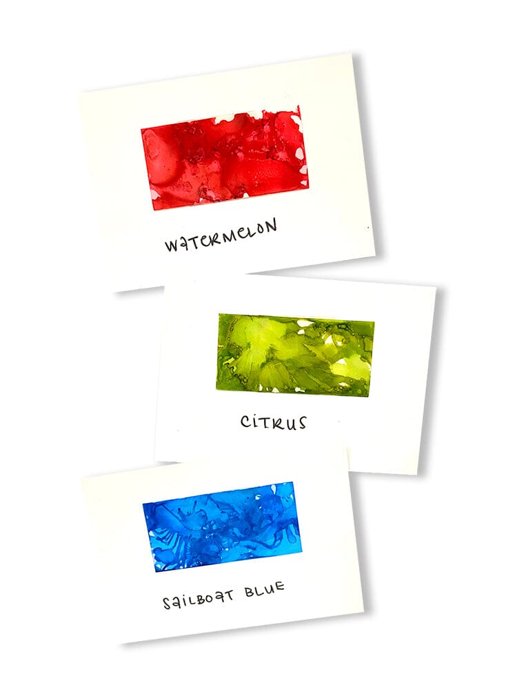 Tim Holtz Alcohol Ink Set of 3 - Dockside Picnic Set (Watermelon, Citrus, Sailboat) - The Merri Artist - merriartist.com