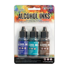 Tim Holtz Alcohol Ink Set of 3 - Mariner - The Merri Artist - merriartist.com