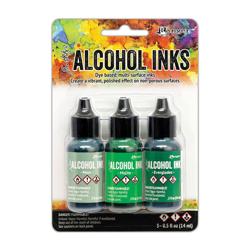 Tim Holtz Alcohol Ink Set of 3 - Mint/Green Spectrum - The Merri Artist - merriartist.com