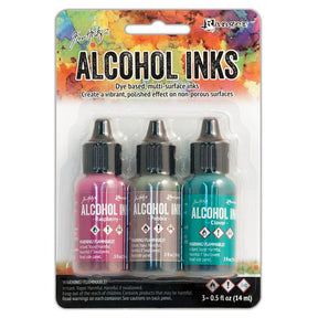 Tim Holtz Alcohol Ink Set of 3 - Valley Trail (Raspberry, Pebble, Clover) - The Merri Artist - merriartist.com