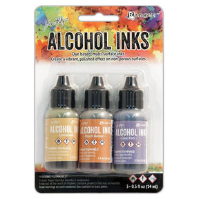 Tim Holtz Alcohol Ink Set of 3 - Wildflowers (Lemonade, Peach Bellini, Peri) - The Merri Artist - merriartist.com