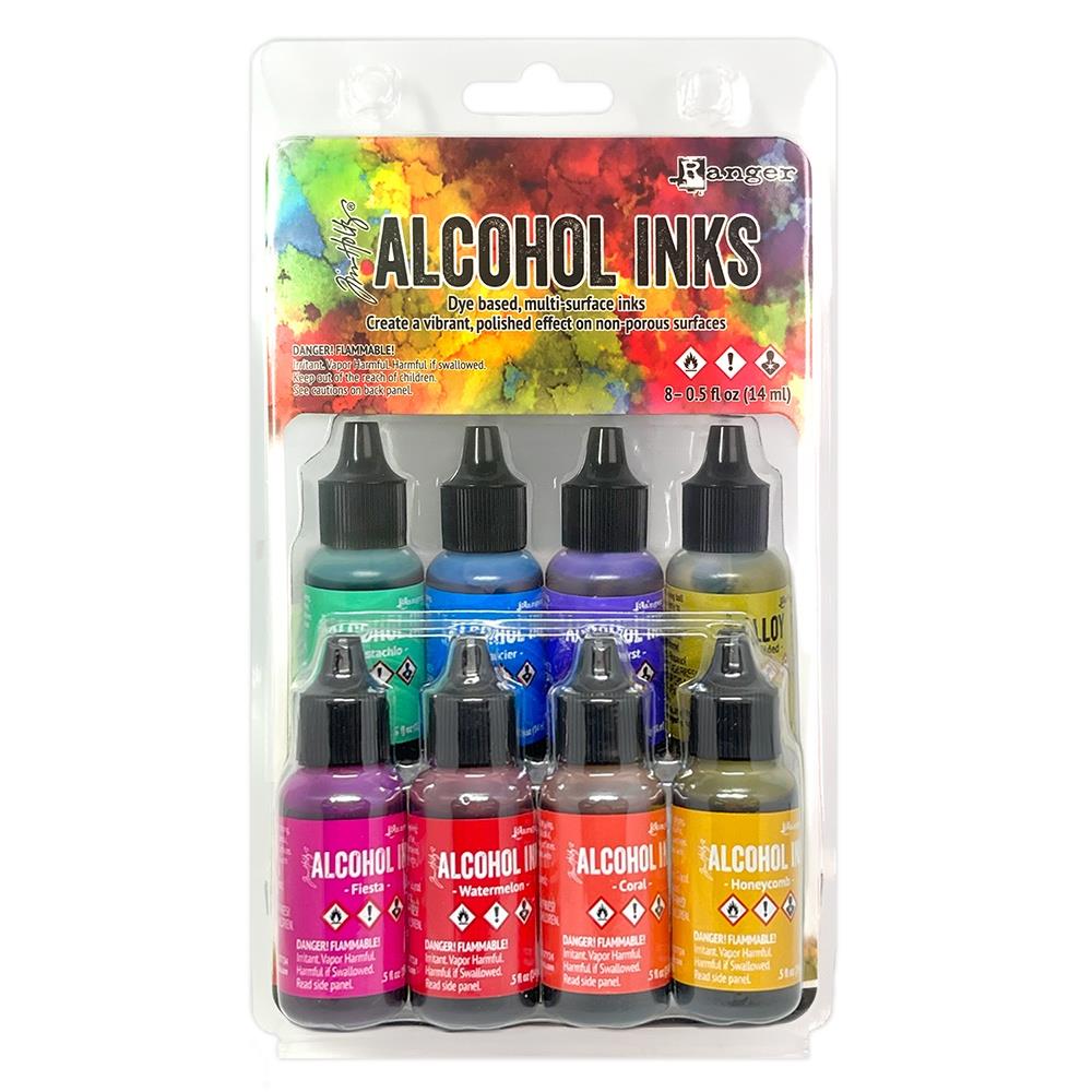 Tim Holtz Alcohol Ink Set of 8 - Spectrum Retro - The Merri Artist - merriartist.com