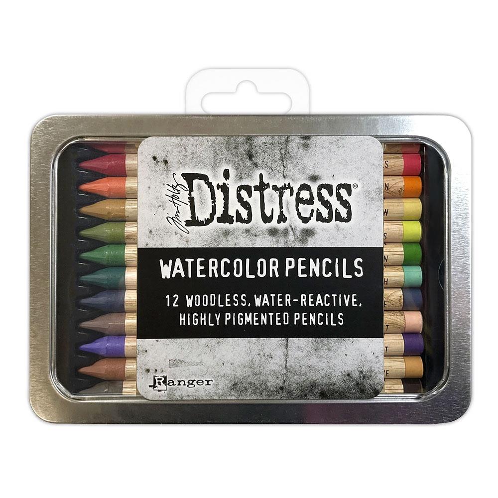 Tim Holtz Distress - 12 Woodless Watercolor Pencils - Set 4 - The Merri Artist - merriartist.com