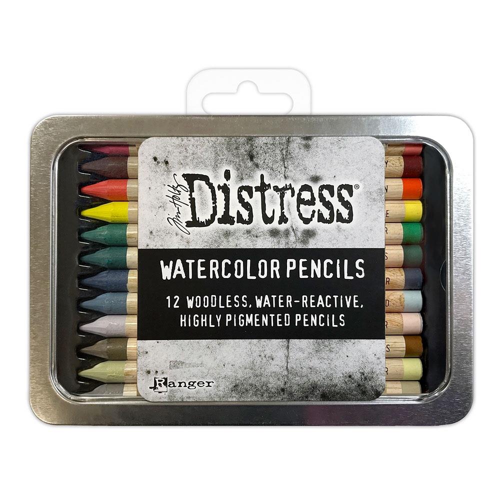 Tim Holtz Distress - 12 Woodless Watercolor Pencils - Set 5 - The Merri Artist - merriartist.com