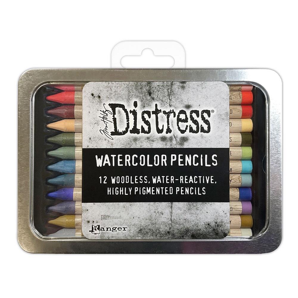 Tim Holtz Distress - 12 Woodless Watercolor Pencils - Set 6 - The Merri Artist - merriartist.com