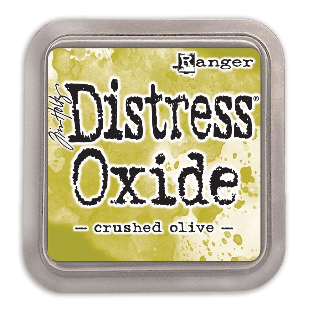 Tim Holtz Distress Oxide Stamp Pad - Crushed Olive - The Merri Artist - merriartist.com