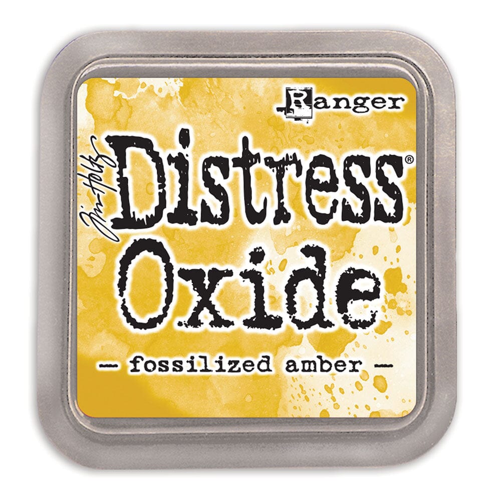 Tim Holtz Distress Oxide Stamp Pad - Fossilized Amber - The Merri Artist - merriartist.com