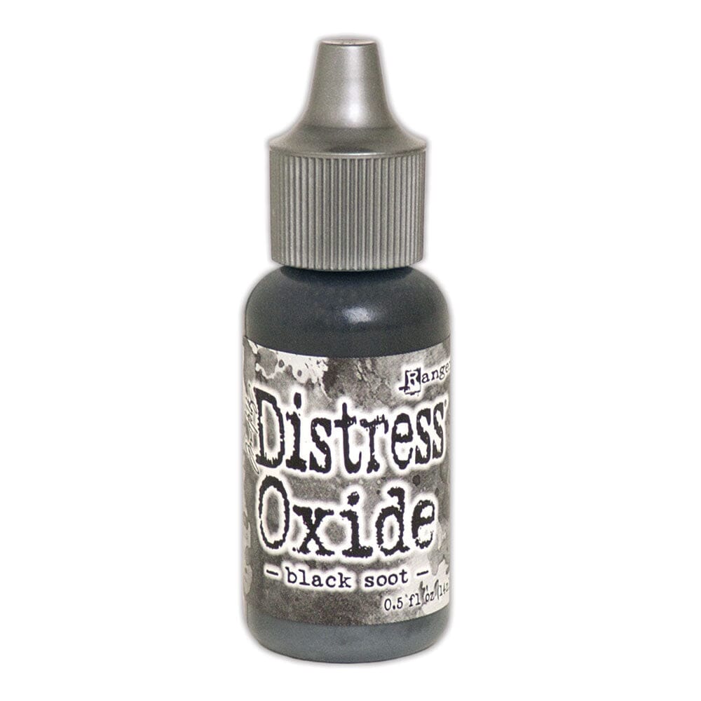 Tim Holtz Distress Oxides Reinker 0.5 fl. oz. - Black Soot - The Merri Artist - merriartist.com