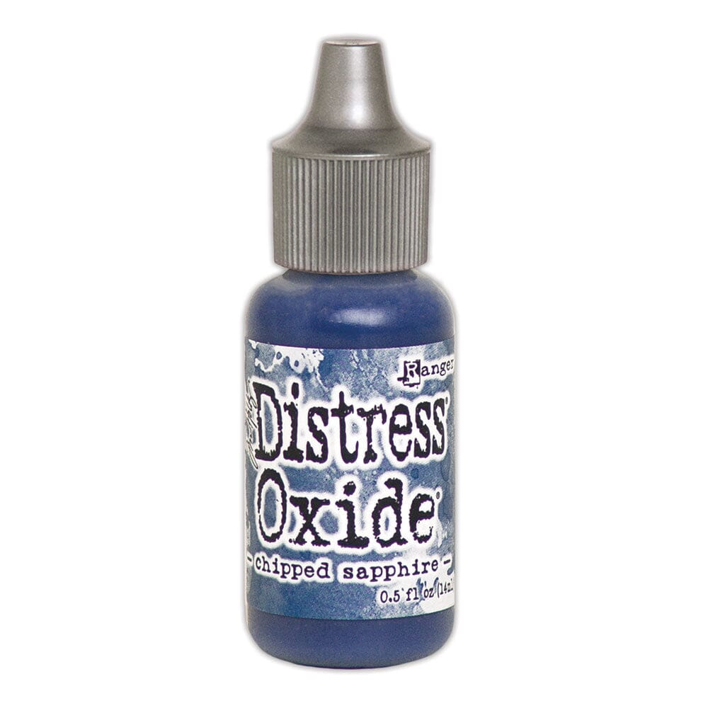 Tim Holtz Distress Oxides Reinker 0.5 fl. oz. - Chipped Sapphire - The Merri Artist - merriartist.com