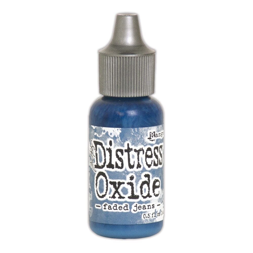 Tim Holtz Distress Oxides Reinker 0.5 fl. oz. - Faded Jeans - The Merri Artist - merriartist.com