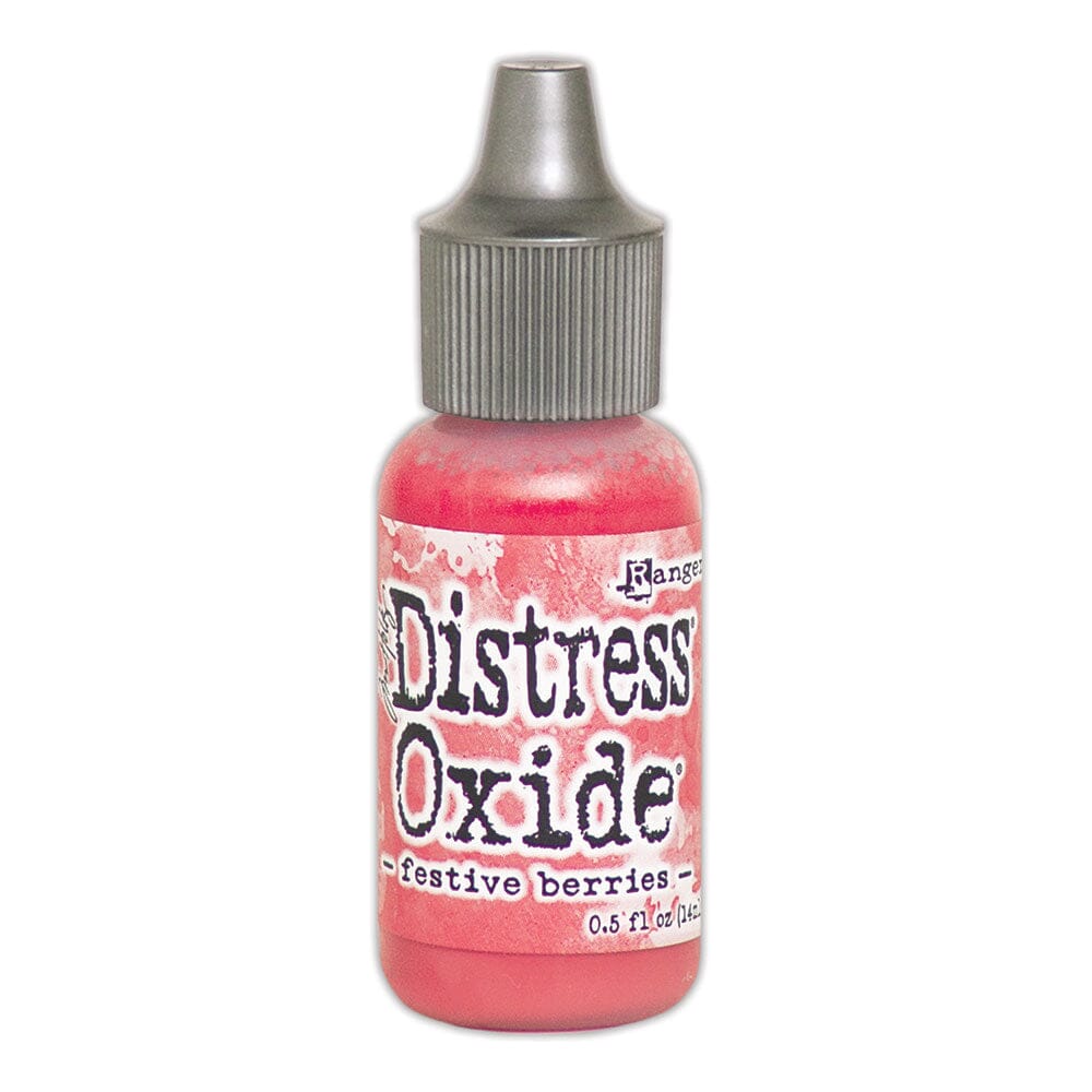 Tim Holtz Distress Oxides Reinker 0.5 fl. oz. - Festive Berries - The Merri Artist - merriartist.com