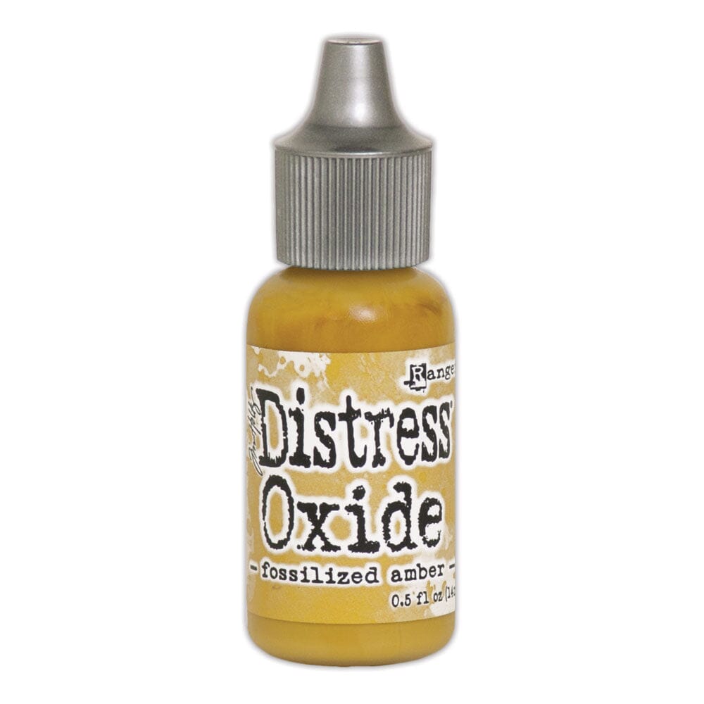 Tim Holtz Distress Oxides Reinker 0.5 fl. oz. - Fossilized Amber - The Merri Artist - merriartist.com