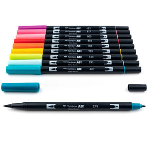 Tombow - Dual Brush Pen Art Markers: Tropical - 10 - Pack - The Merri Artist - merriartist.com