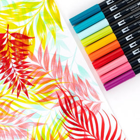 Tombow - Dual Brush Pen Art Markers: Tropical - 10 - Pack - The Merri Artist - merriartist.com