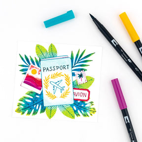 Tombow - Dual Brush Pen Art Markers: Tropical - 10 - Pack - The Merri Artist - merriartist.com