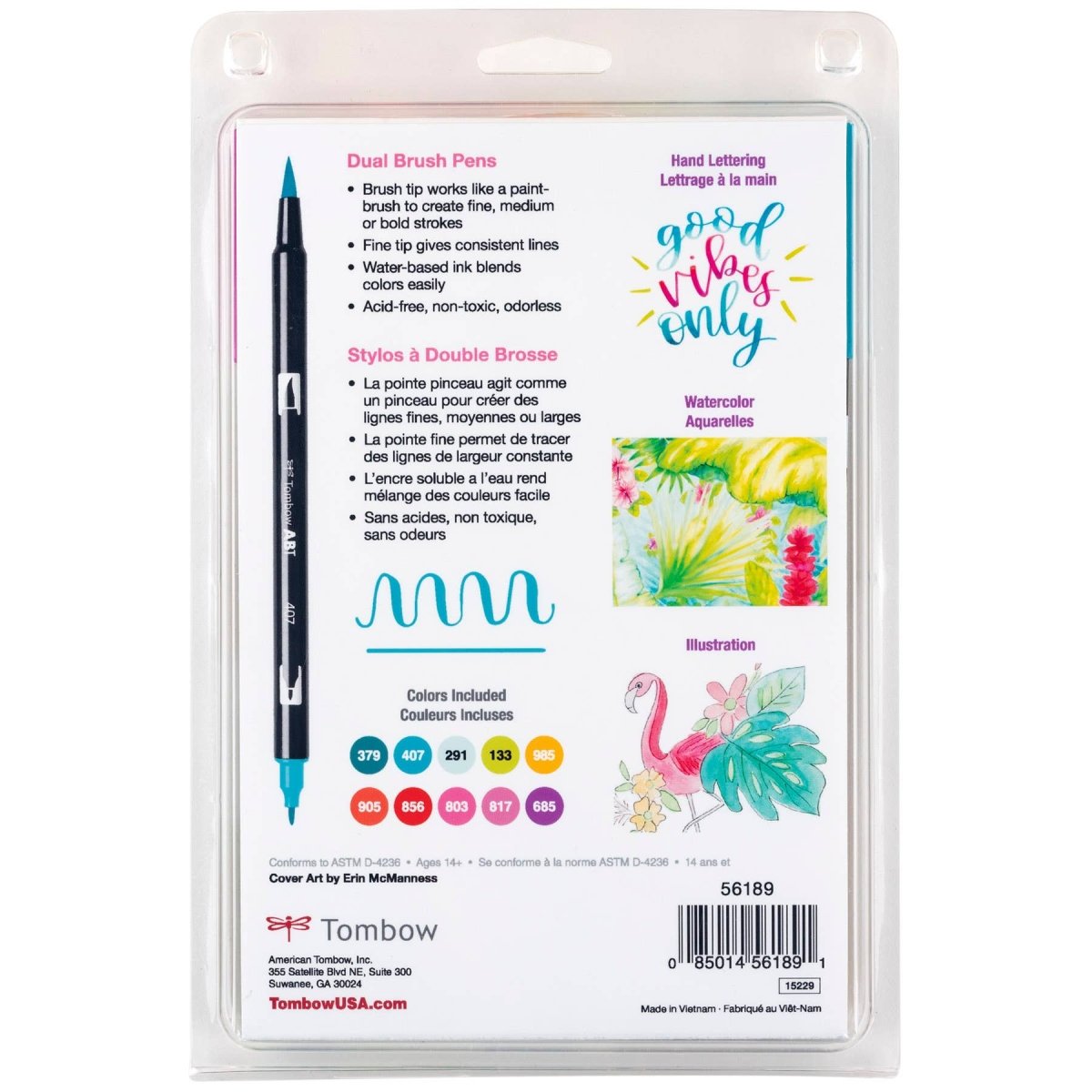 Tombow - Dual Brush Pen Art Markers: Tropical - 10 - Pack - The Merri Artist - merriartist.com