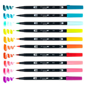 Tombow - Dual Brush Pen Art Markers: Tropical - 10 - Pack - The Merri Artist - merriartist.com