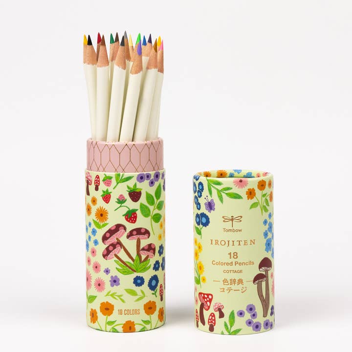 Tombow Irojiten Colored Pencils Desk Cup - Cottage - The Merri Artist - merriartist.com