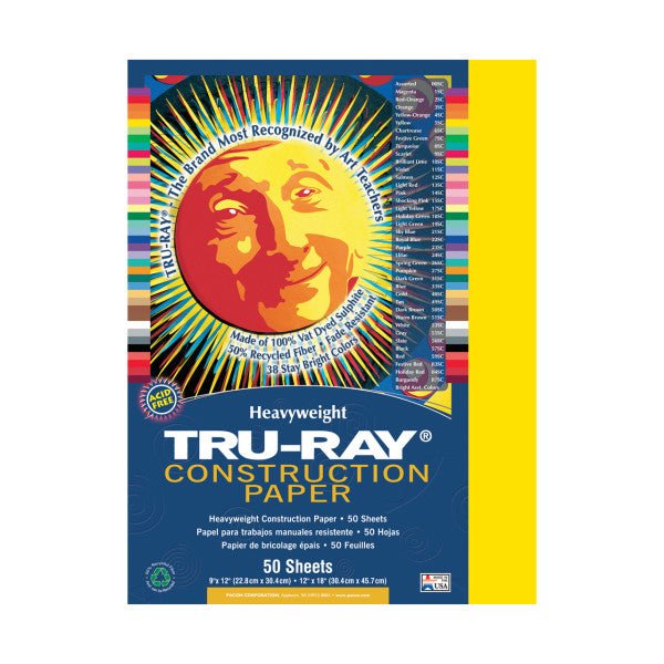 Tru - Ray Construction Paper, Black 9x12 inch, 50 Sheet Pack - The Merri Artist - merriartist.com