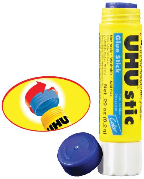 UHU Stic Magic Blue Glue Stick - Small .29 oz - The Merri Artist - merriartist.com