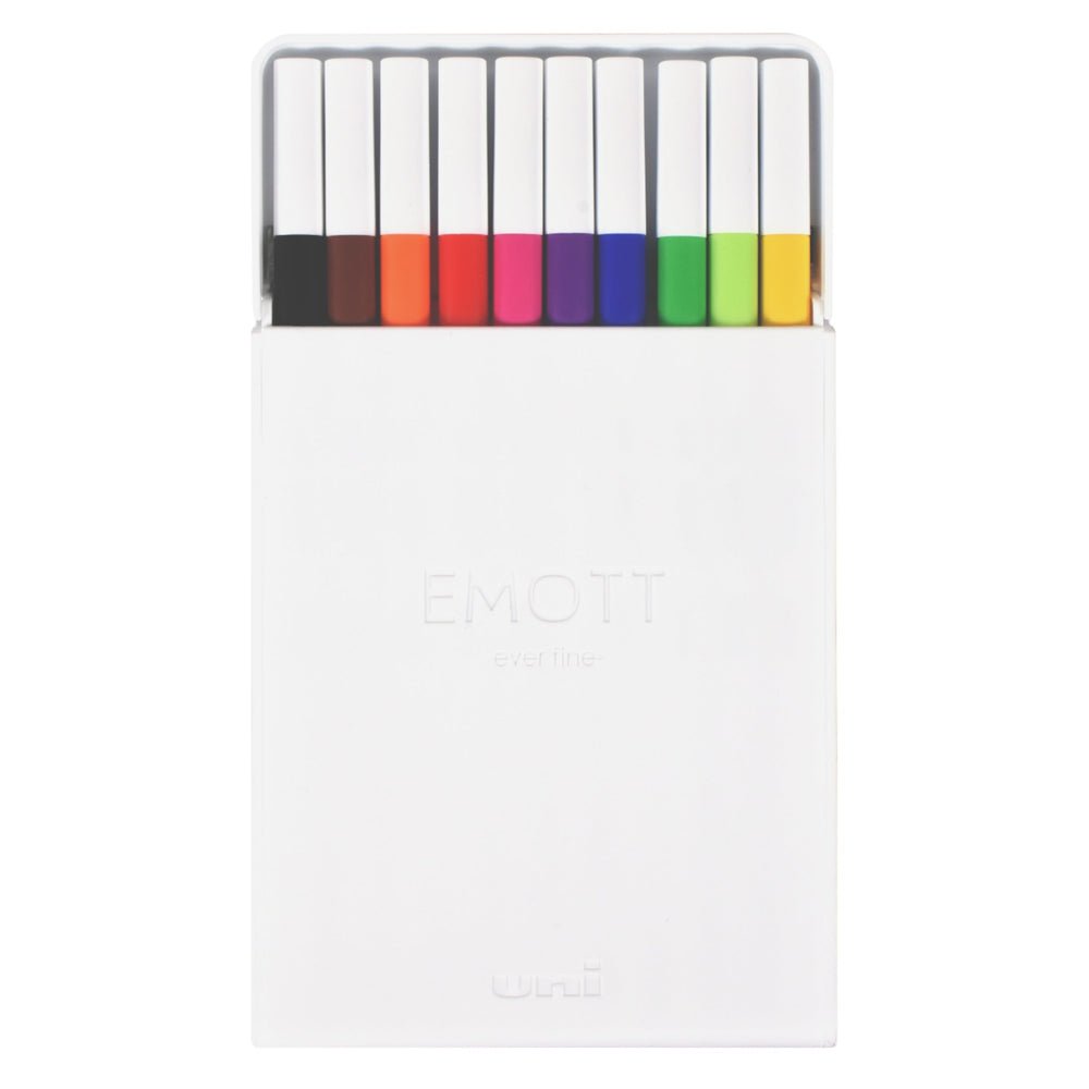 Uni Emott Ever Fine Pen 0.4mm - 10 Pen Set 1 - The Merri Artist - merriartist.com