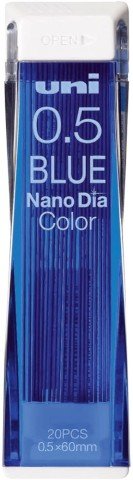 Uni Nano Dia 0.5 mm Colored Mechanical Pencil Lead - Blue - The Merri Artist - merriartist.com