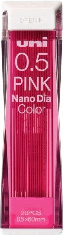 Uni Nano Dia 0.5 mm Colored Mechanical Pencil Lead - Pink - The Merri Artist - merriartist.com