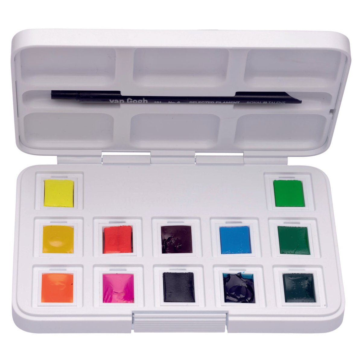 van Gogh Watercolor Pocket Box 12 Pan Set - Vibrant Colors - The Merri Artist - merriartist.com