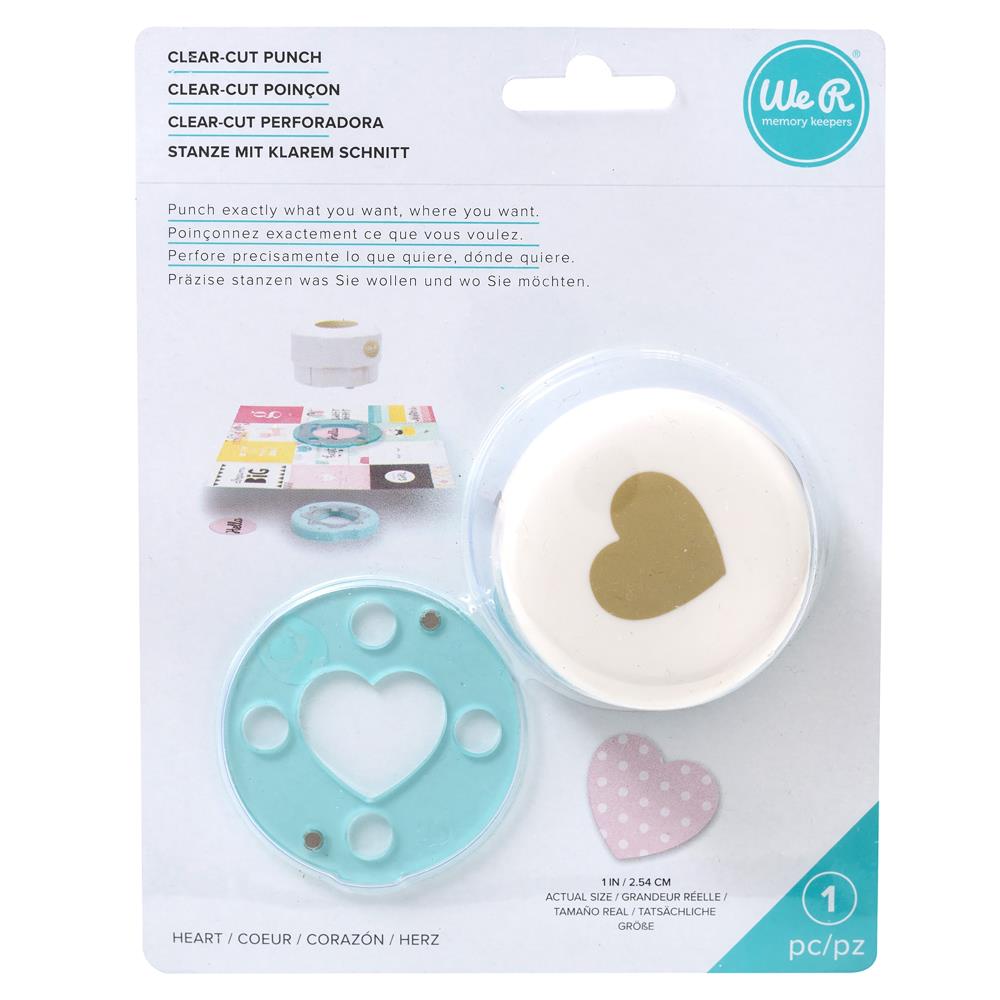 We R Makers Clear - Cut Punch - 1" Heart - The Merri Artist - merriartist.com