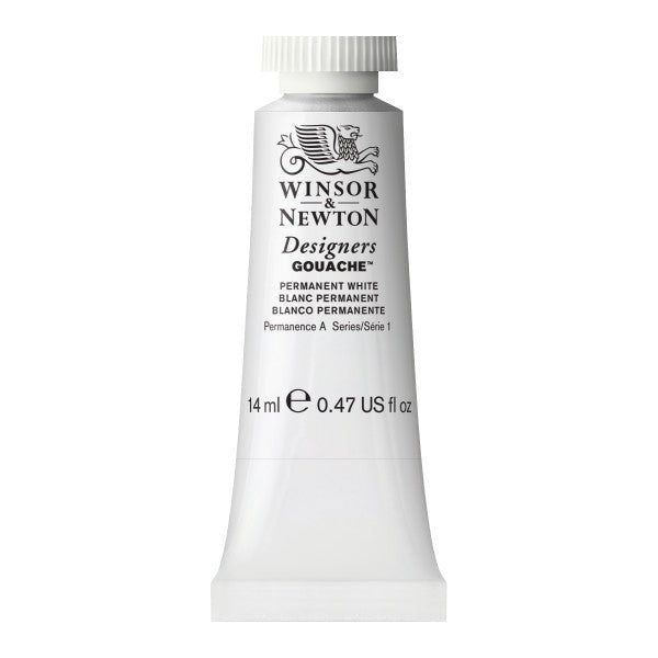 Winsor & Newton Designers Gouache 14ml Perm. White - The Merri Artist - merriartist.com