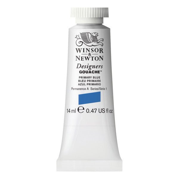 Winsor & Newton Designers Gouache 14ml Primary Blue - The Merri Artist - merriartist.com