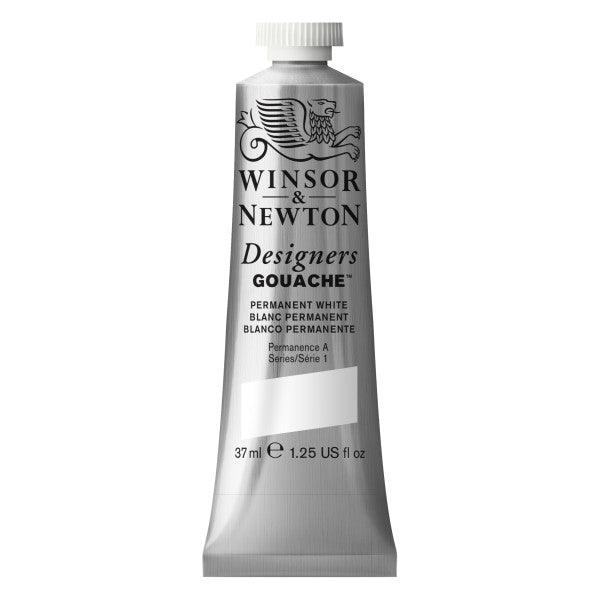 Winsor & Newton Designers Gouache 37ml Permanent White - The Merri Artist - merriartist.com