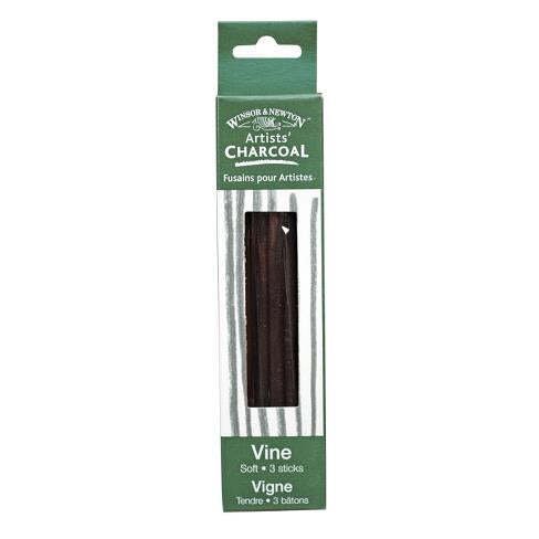 Winsor & Newton Vine Charcoal - 3 Sticks Per Box - Soft - The Merri Artist - merriartist.com