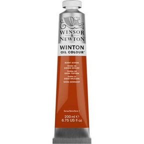 Winsor & Newton Winton Oil Paint - Burnt Sienna 200 ml - The Merri Artist - merriartist.com