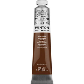 Winsor & Newton Winton Oil Paint - Burnt Umber 200 ml - The Merri Artist - merriartist.com